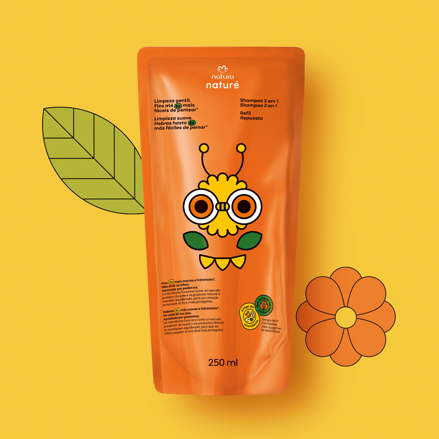1789170815 144 Refil Shampoo Infantil 2 em 1 Nature 250ml