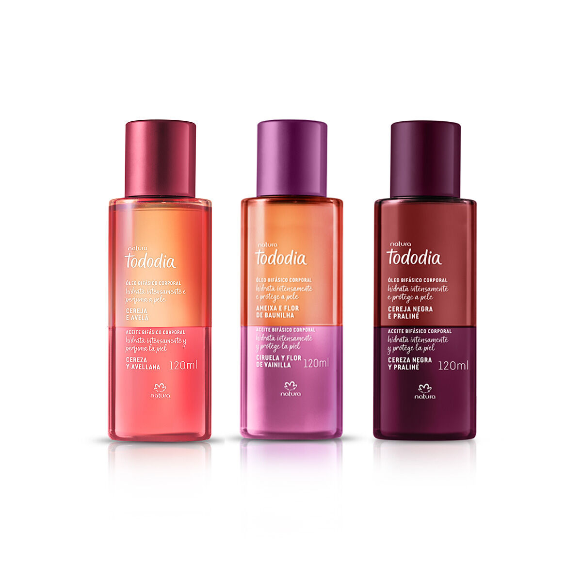Kit Óleo Bifásico Corporal Tododia Cereja Negra, Ameixa e Flor de Baunilha e Cereja e Avelã 3 produtos de 120 ml 2 1789176287 409 Kit Oleo Bifasico Corporal Tododia Cereja Negra Ameixa e Flor