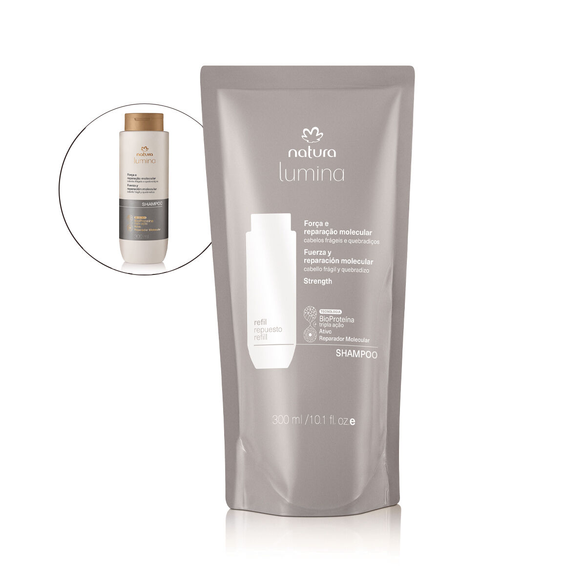1789185021 705 Refil Shampoo Forca e Reparacao Molecular Lumina