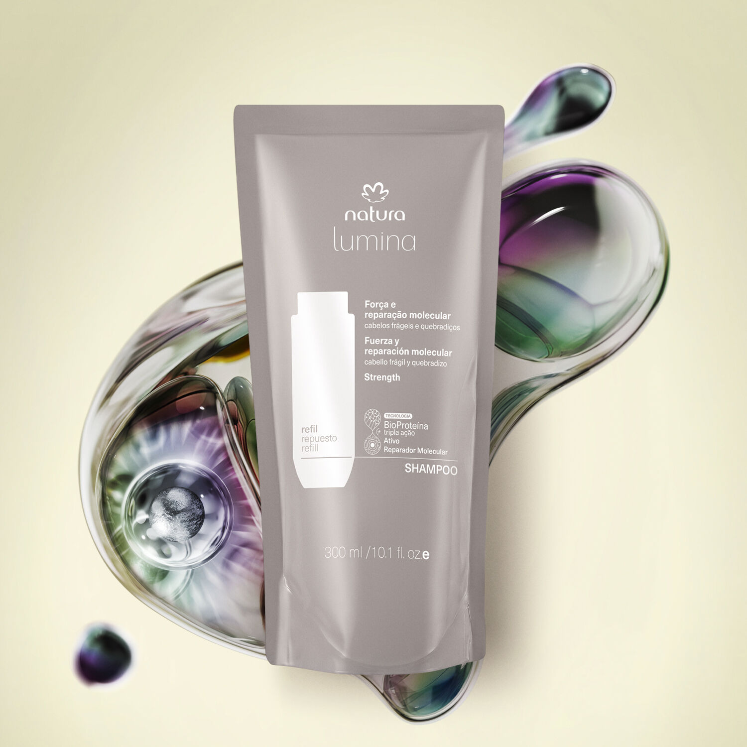 1789185021 885 Refil Shampoo Forca e Reparacao Molecular Lumina