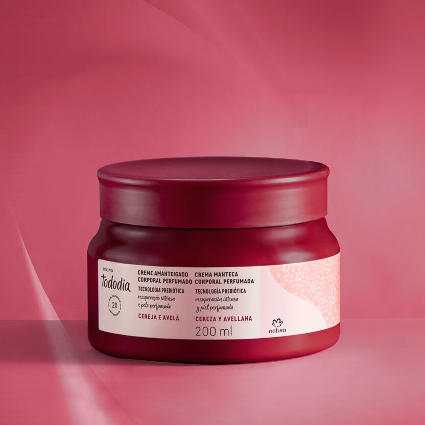 1789238063 151 Creme Amanteigado Corporal Perfumado Tododia Cereja e Avela