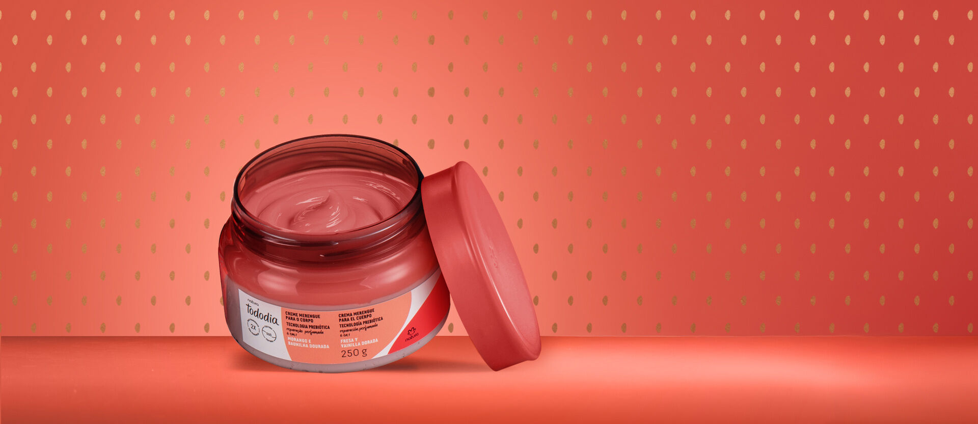 1789261618 575 Creme Merengue para o Corpo Tododia Morango e Baunilha Dourada