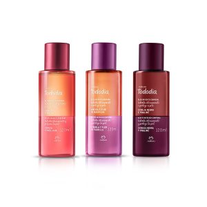 Kit Óleo Bifásico Corporal Tododia Cereja Negra, Ameixa e Flor de Baunilha e Cereja e Avelã 3 produtos de 120 ml [NATBRA-284501]
