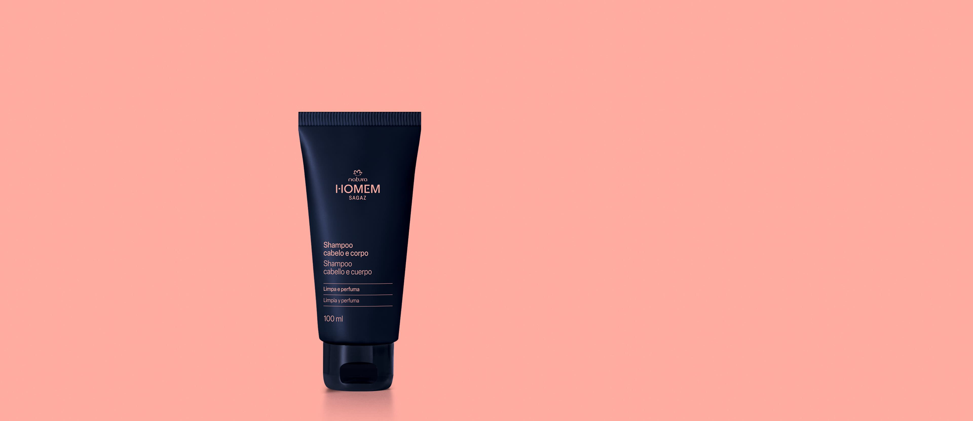 1789373584 649 Shampoo Masculino para Cabelo e Corpo Natura Homem Sagaz 100ml