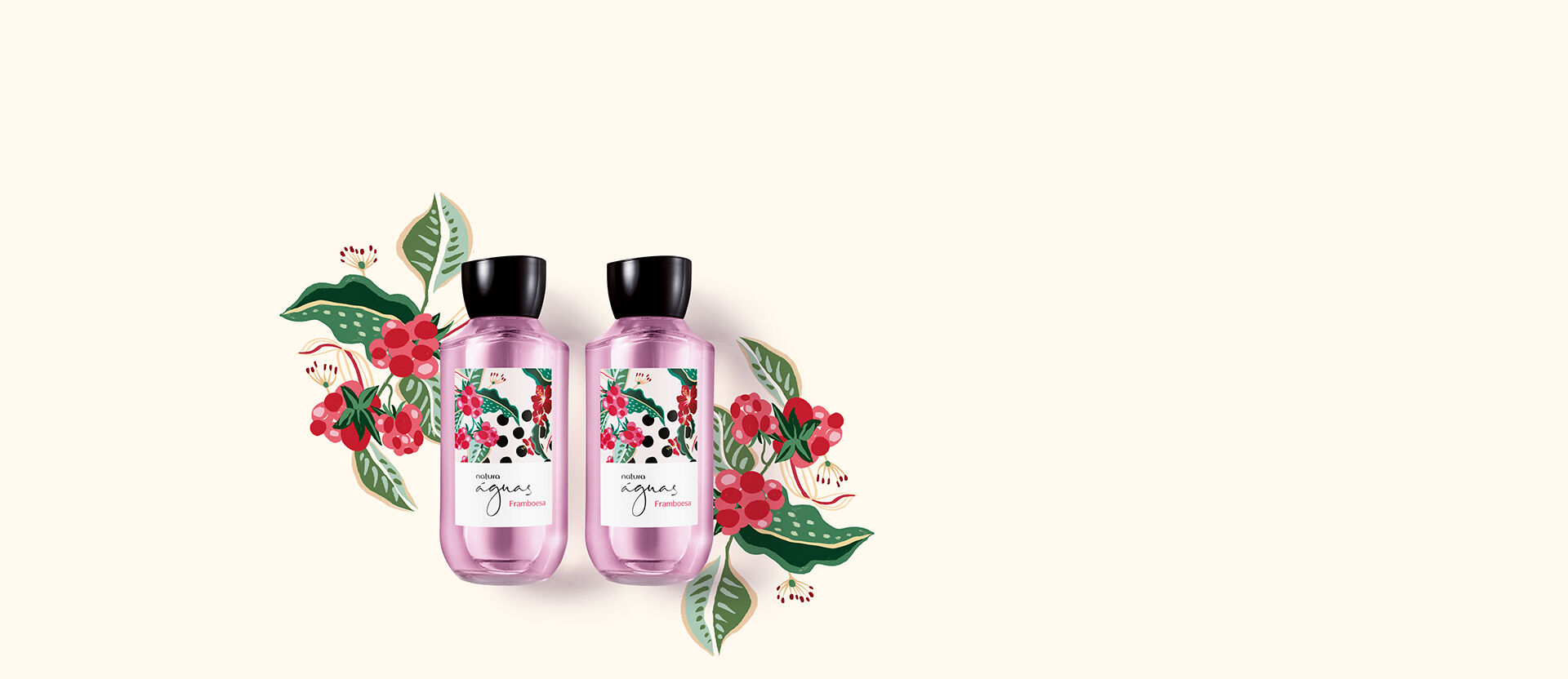Kit Deo Colônia Framboesa Águas de Natura (2 produtos) 3 1789424110 413 Kit Deo Colonia Framboesa Aguas de Natura 2 produtos