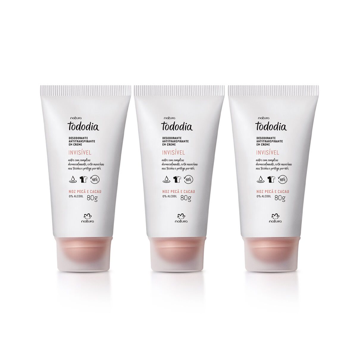 1789444598 Kit Desodorante Antitranspirante em Creme Tododia Noz Peca e Cacau