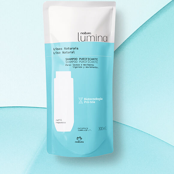 1789499950 459 Refil Shampoo Purificante Para Cabelo Liso Lumina