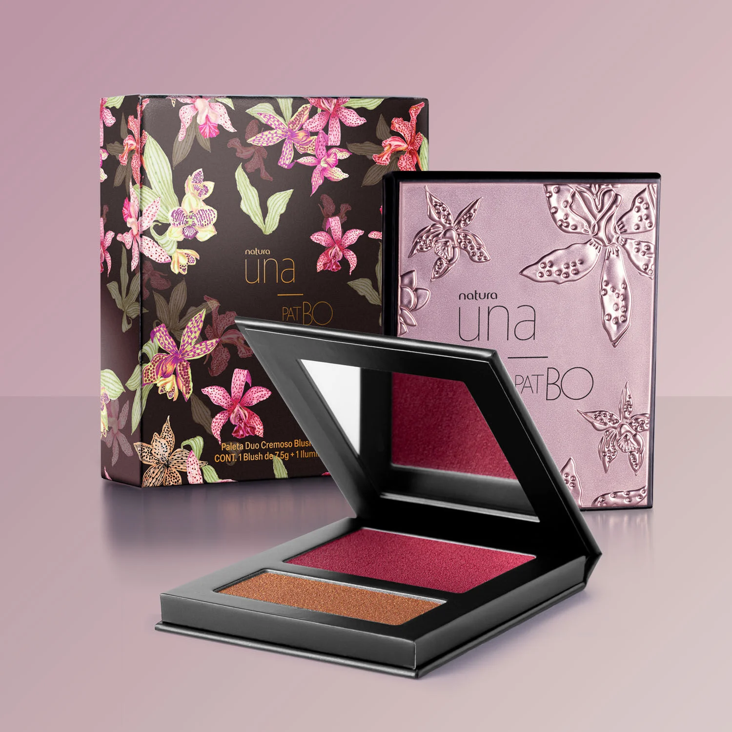 1789522892 82 Duo de Blush e Iluminador Peony Natura Una e PatBO