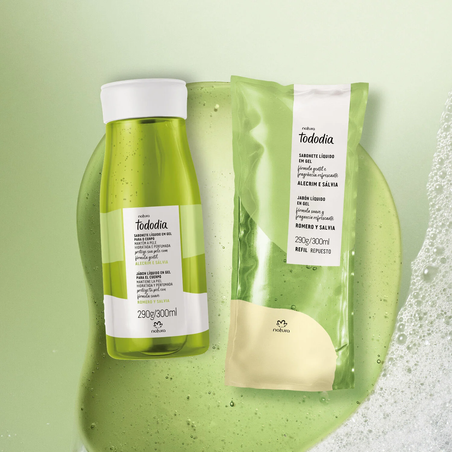 1789588563 812 Kit Sabonete Liquido em Gel Alecrim e Salvia Tododia