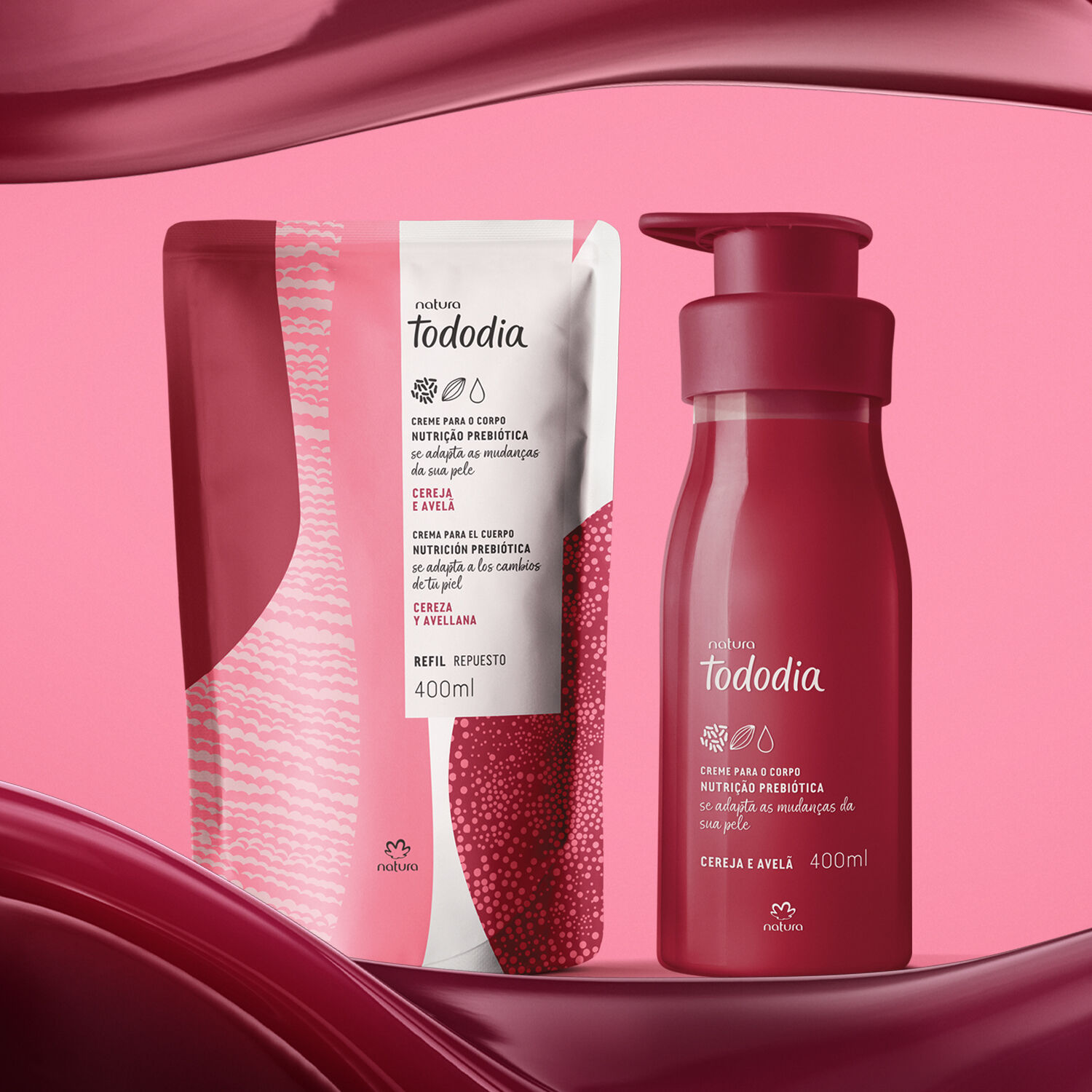 1789595267 987 Kit Creme Desodorante Nutritivo para o Corpo Tododia Cereja e