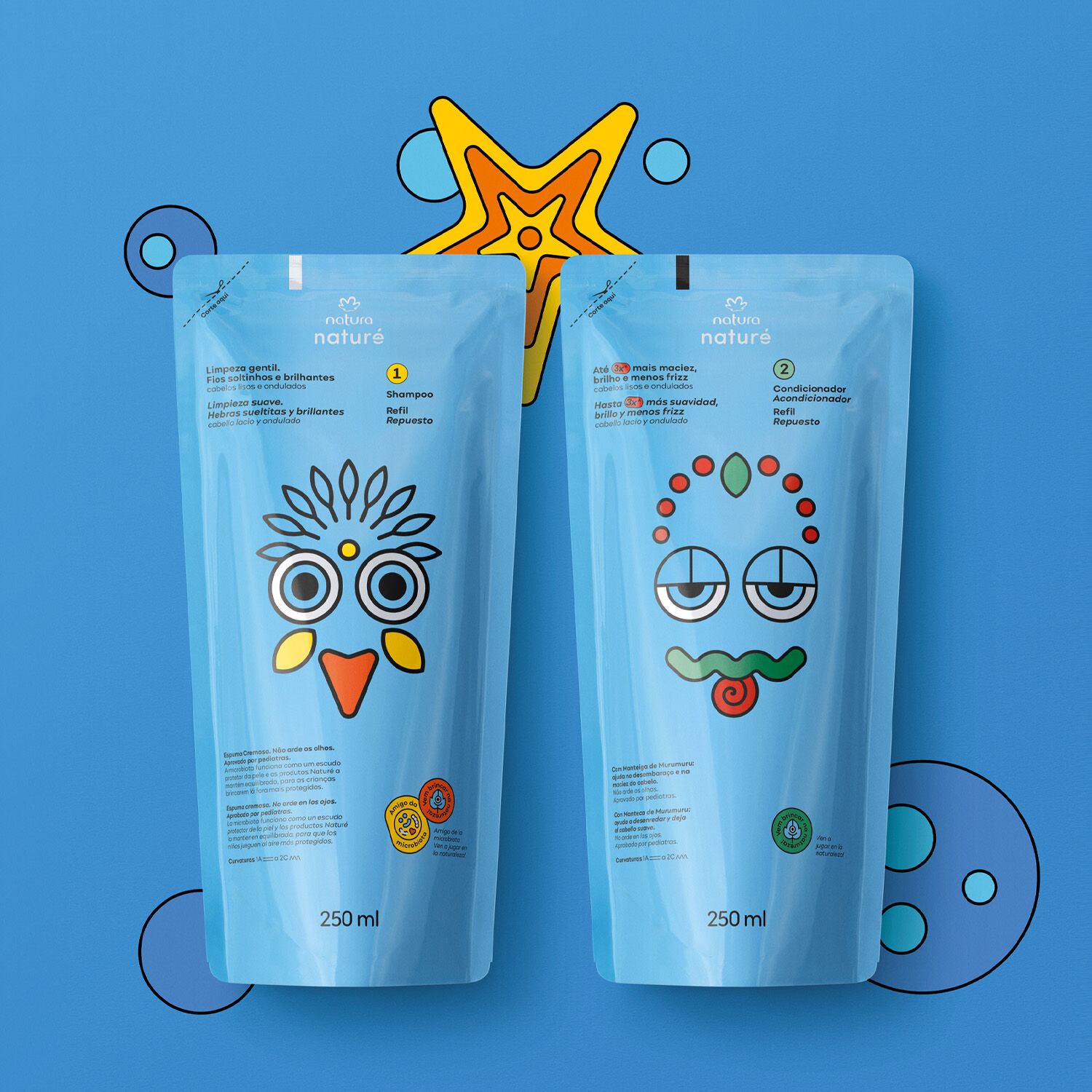 1789619213 33 Kit Nature Refis Cabelos Lisos e Ondulados 2 produtos