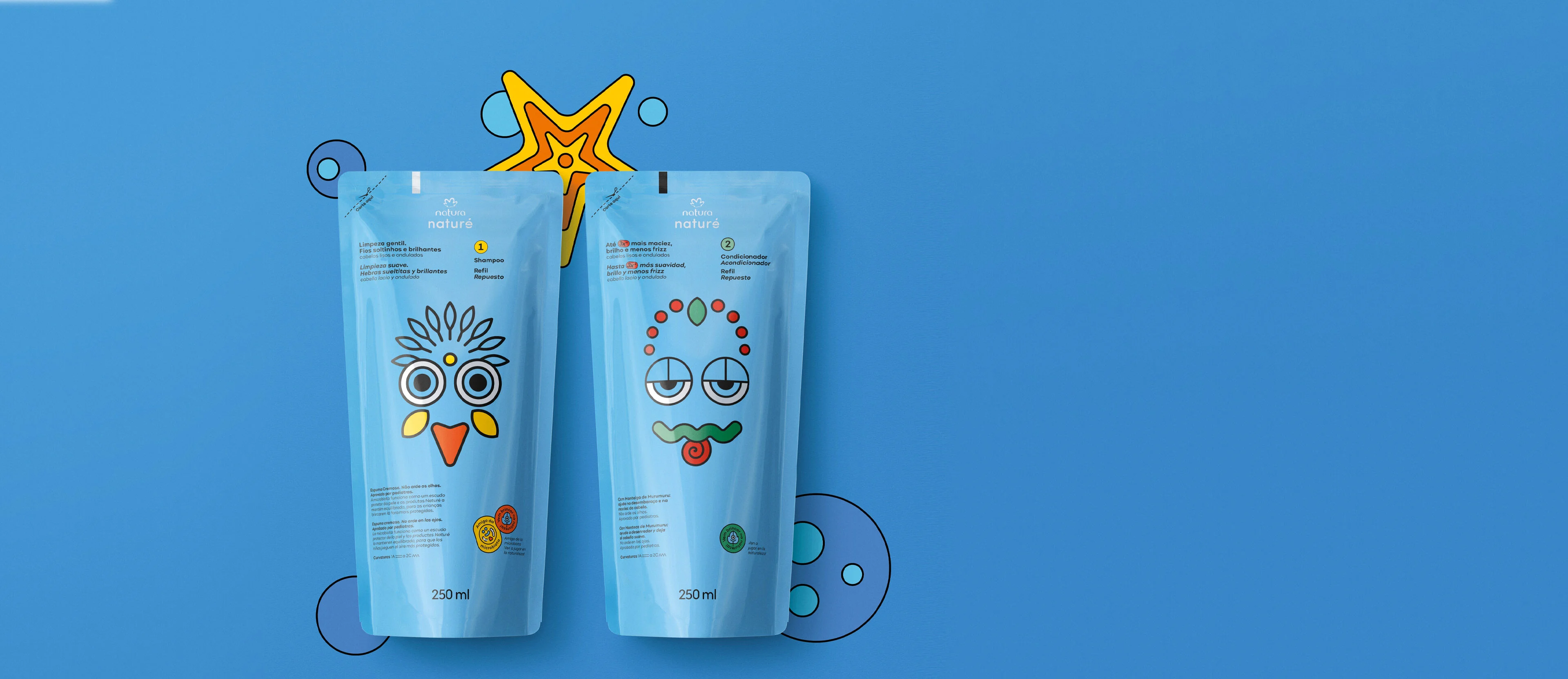 1789619213 57 Kit Nature Refis Cabelos Lisos e Ondulados 2 produtos