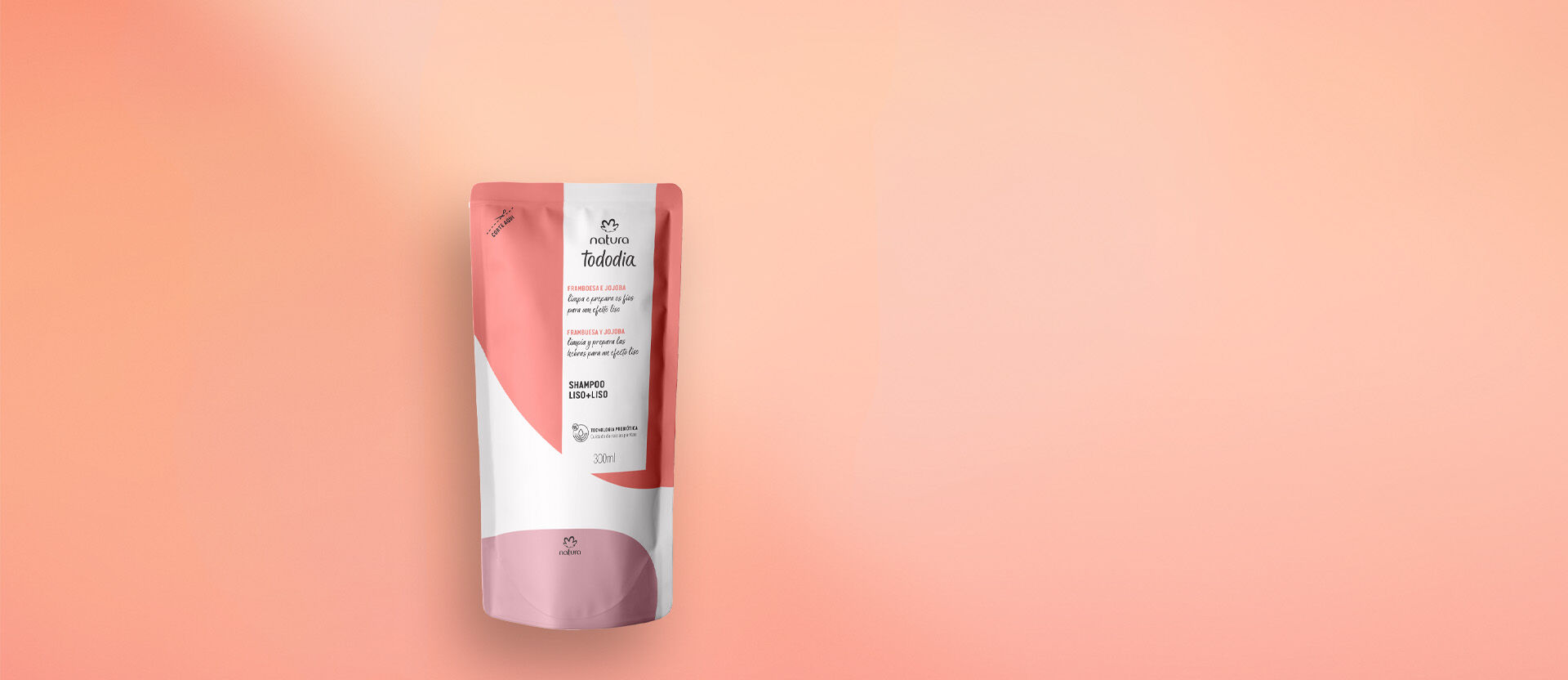 1790129418 361 Refil Shampoo LisoLiso Framboesa e Jojoba Tododia