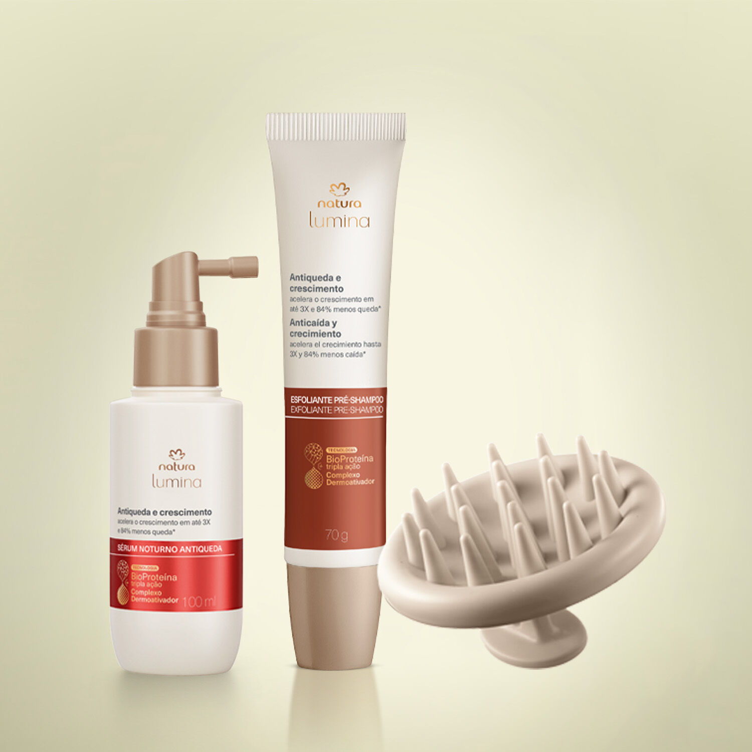 Sérum Noturno Antiqueda + Esfoliante Capilar Pré-Shampoo + Massageador de Couro Cabeludo (3 produtos) 4 1790144916 349 Serum Noturno Antiqueda Esfoliante Capilar Pre Shampoo Massageador de