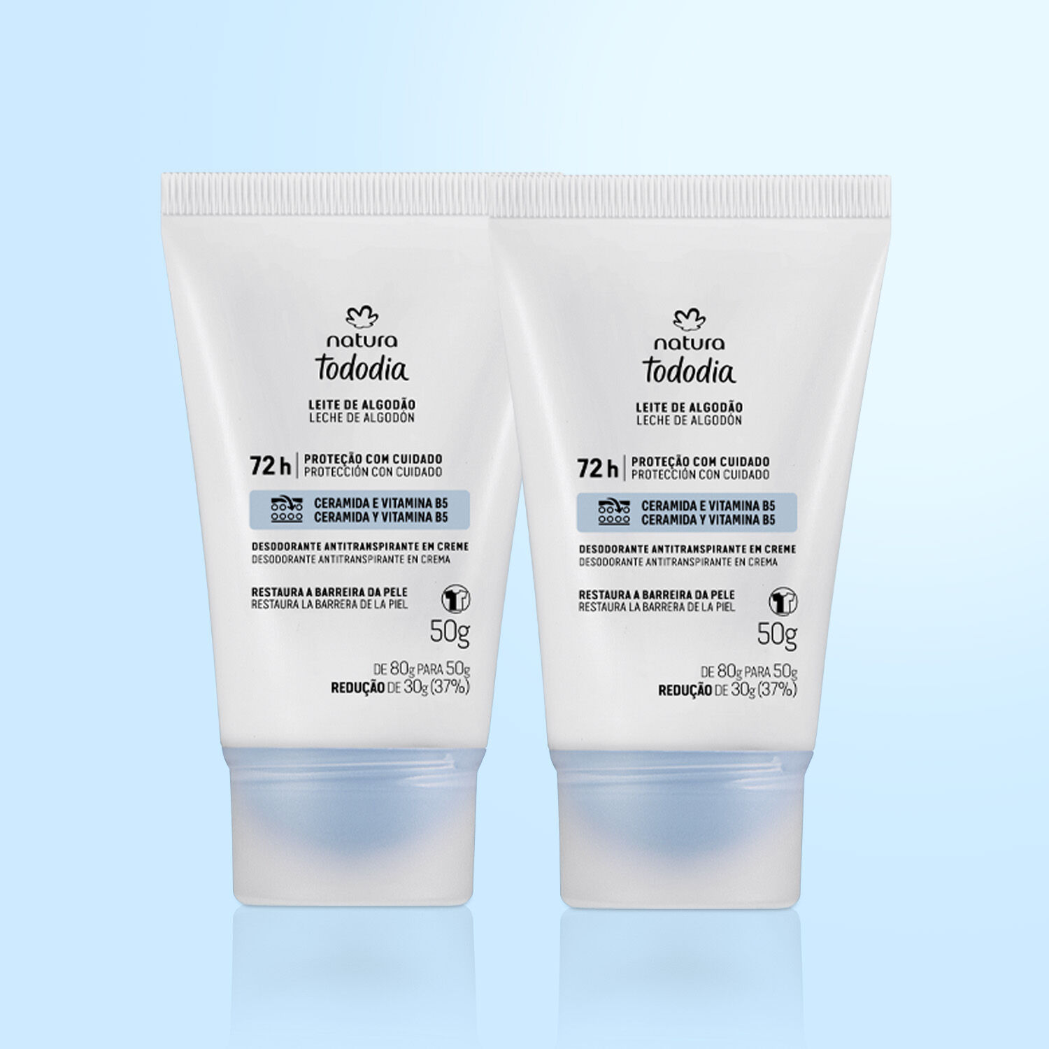 1790146269 842 Kit Desodorantes em Creme Tododia Leite de Algodao 2 produtos