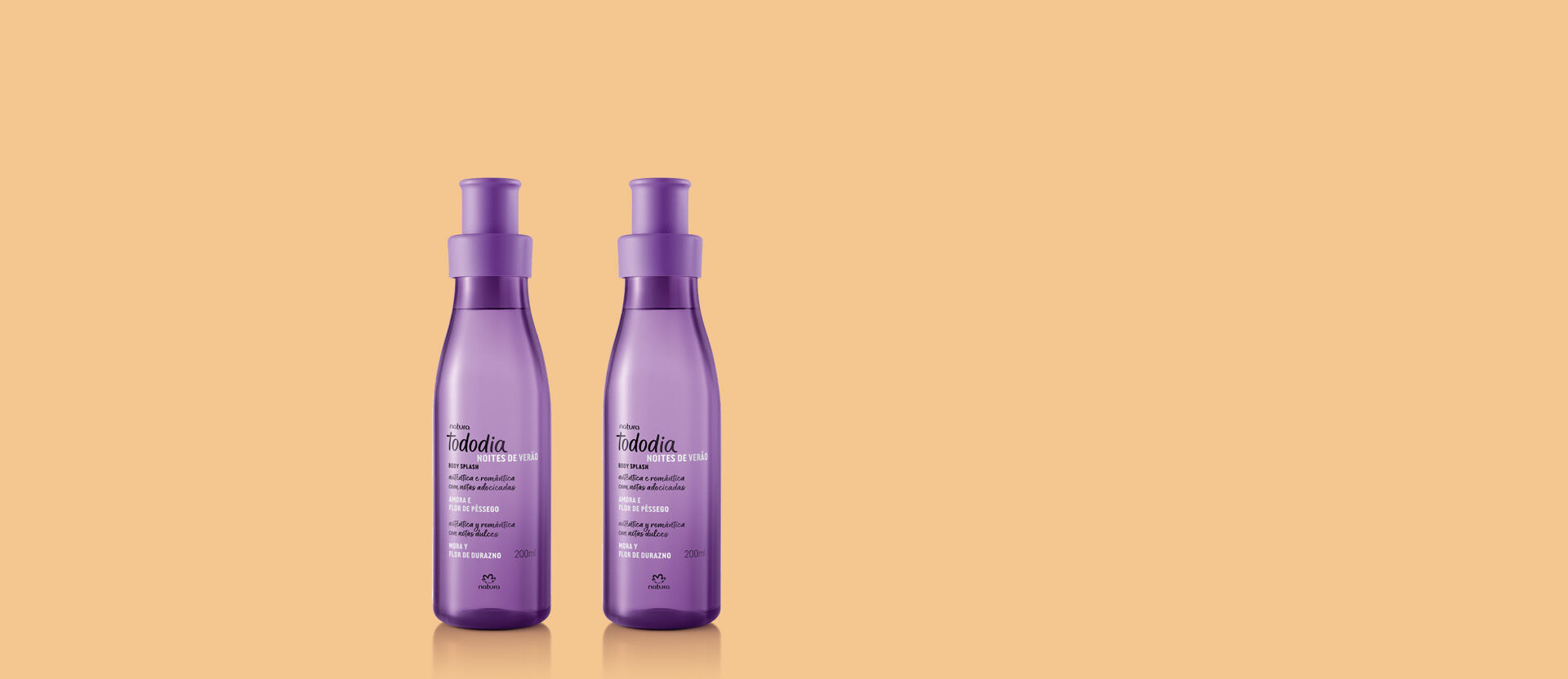 1790156464 909 Kit Body Splash Tododia Amora e Flor de Pessego