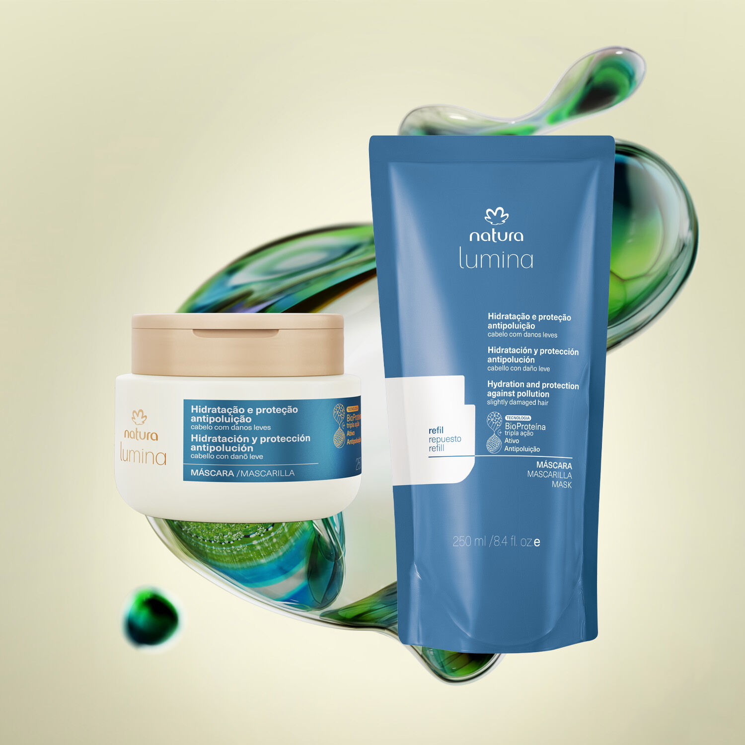 1790298003 261 Kit Lumina Mascara Hidratante Antipoluicao Refil Mascara Hidratante Antipoluicao