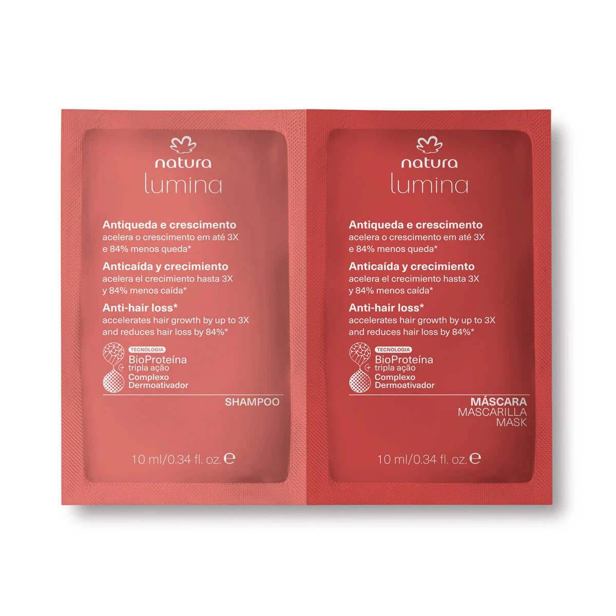 Amostra Shampoo e Mascara Lumina Antiqueda e Crescimento