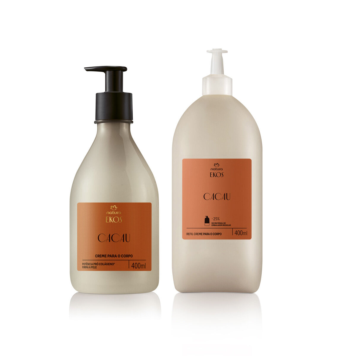 Combo Creme Desodorante Hidratante para o Corpo Ekos Cacau + Refil (2 produtos) 2 Combo Creme Desodorante Hidratante para o Corpo Ekos Cacau