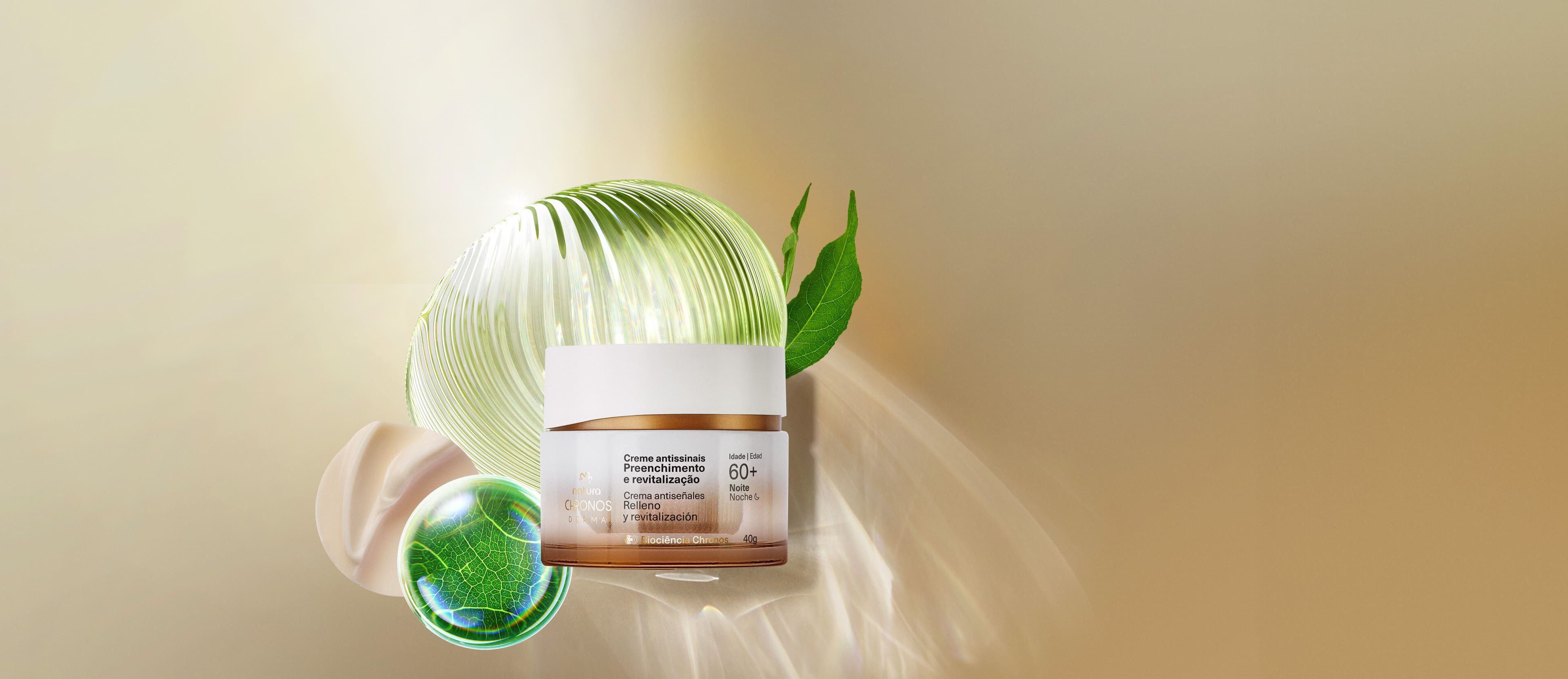 Creme Antissinais 60+ Noite Chronos Derma 3 Creme Antissinais 60 Noite
