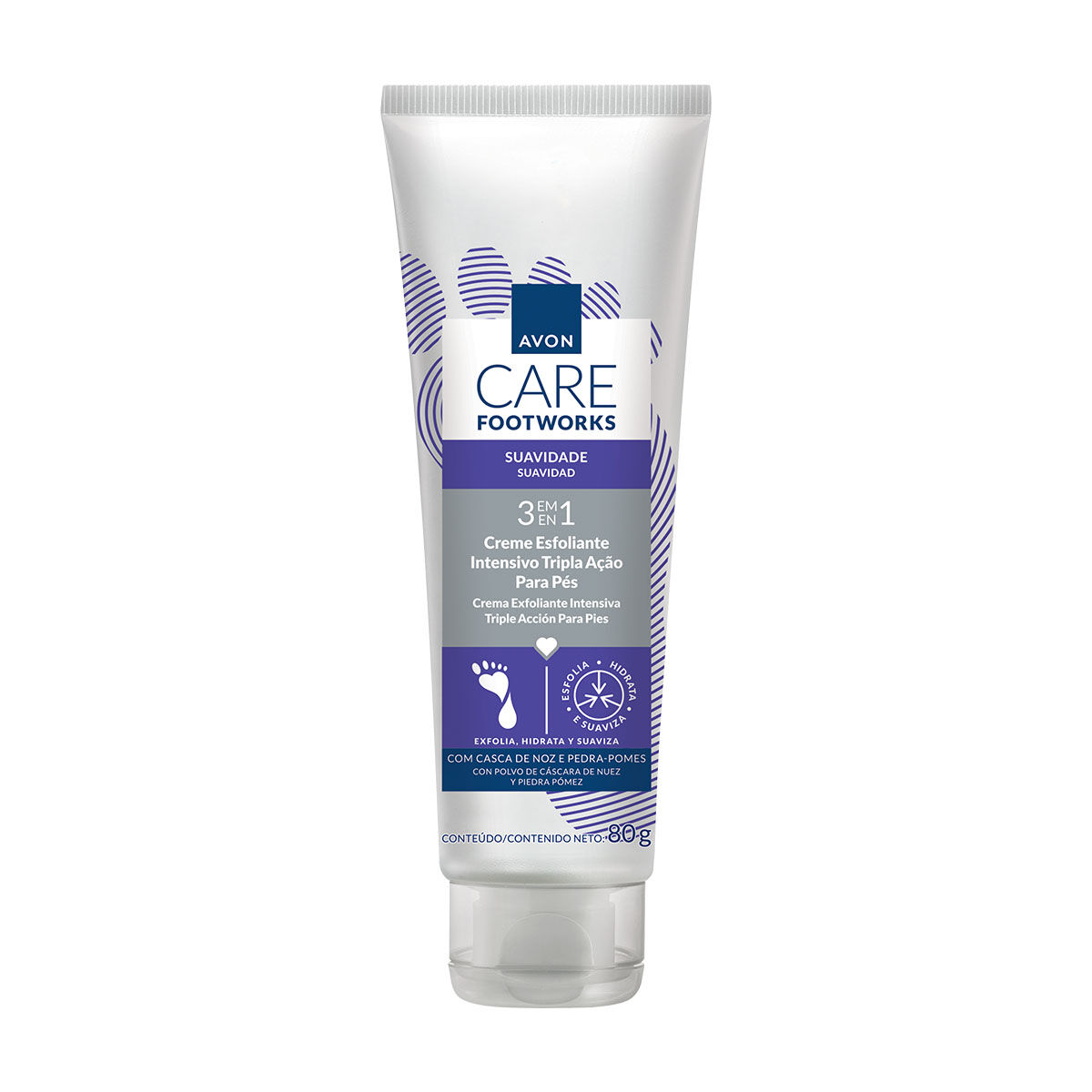 Creme Esfoliante Para Os Pes Avon Care Footworks 80g