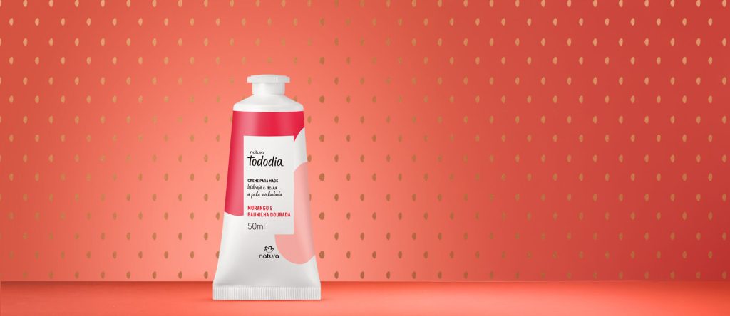Creme Nutritivo para as Mãos Tododia Morango e Baunilha Dourada