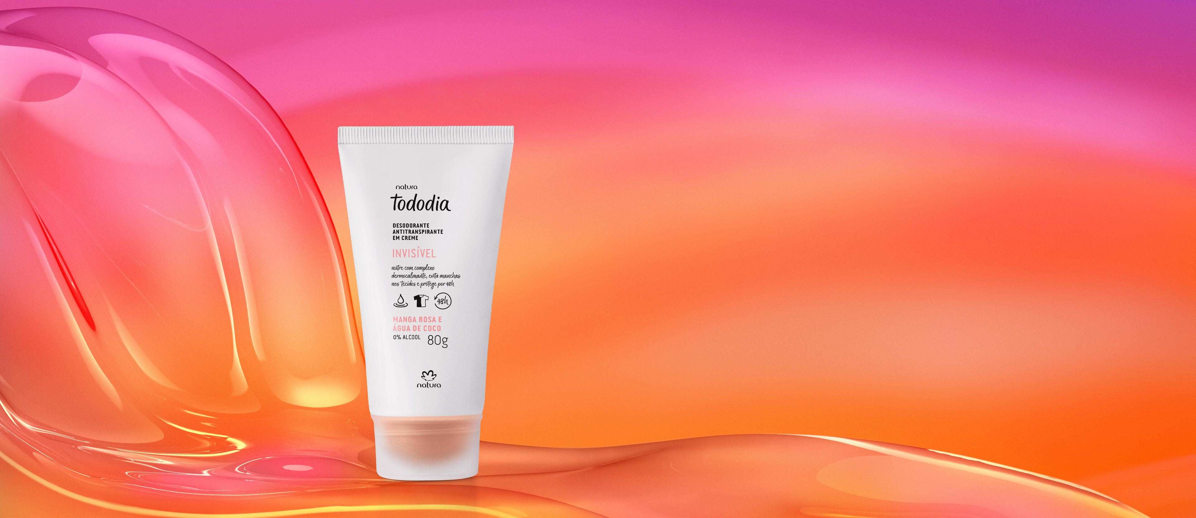 Desodorante Antitranspirante em Creme Tododia Manga Rosa e Agua de