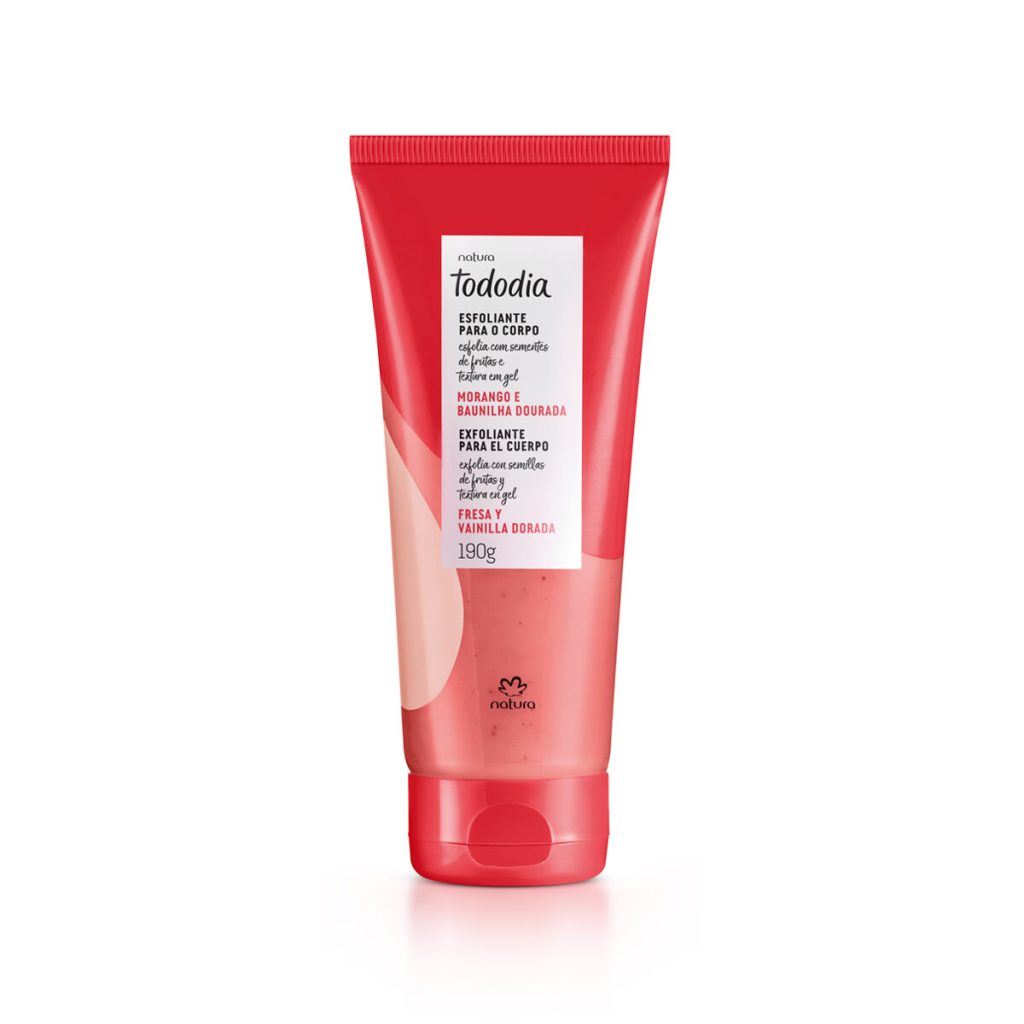 Esfoliante para o Corpo Tododia Morango e Baunilha Dourada