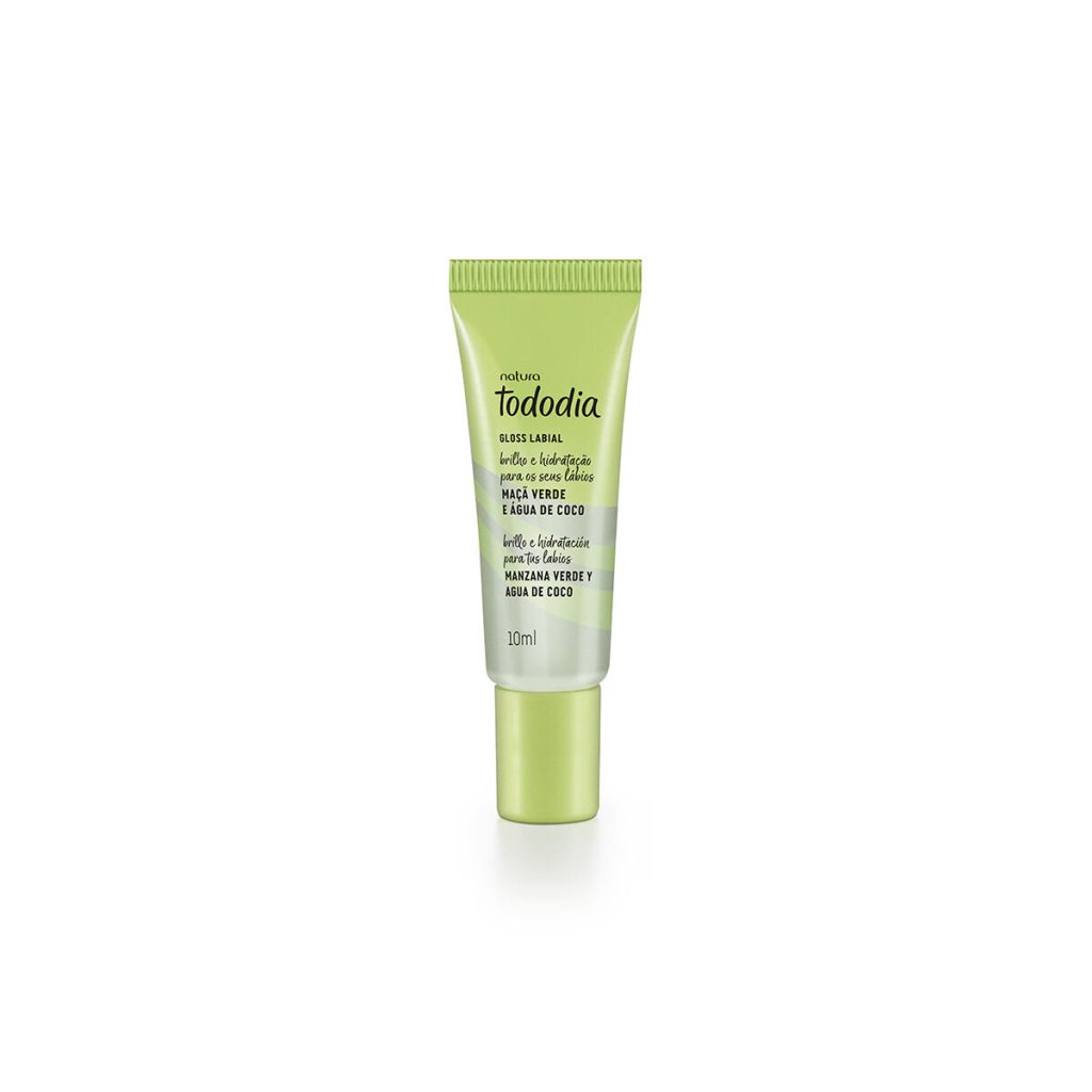 Gloss Labial Tododia Maçã Verde e Água de Coco