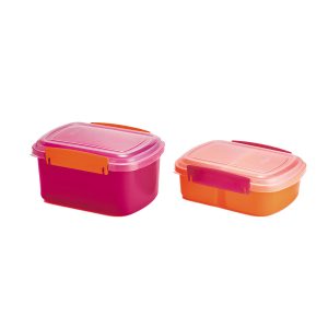 Kit 2 Potes Com Travas Coloridas