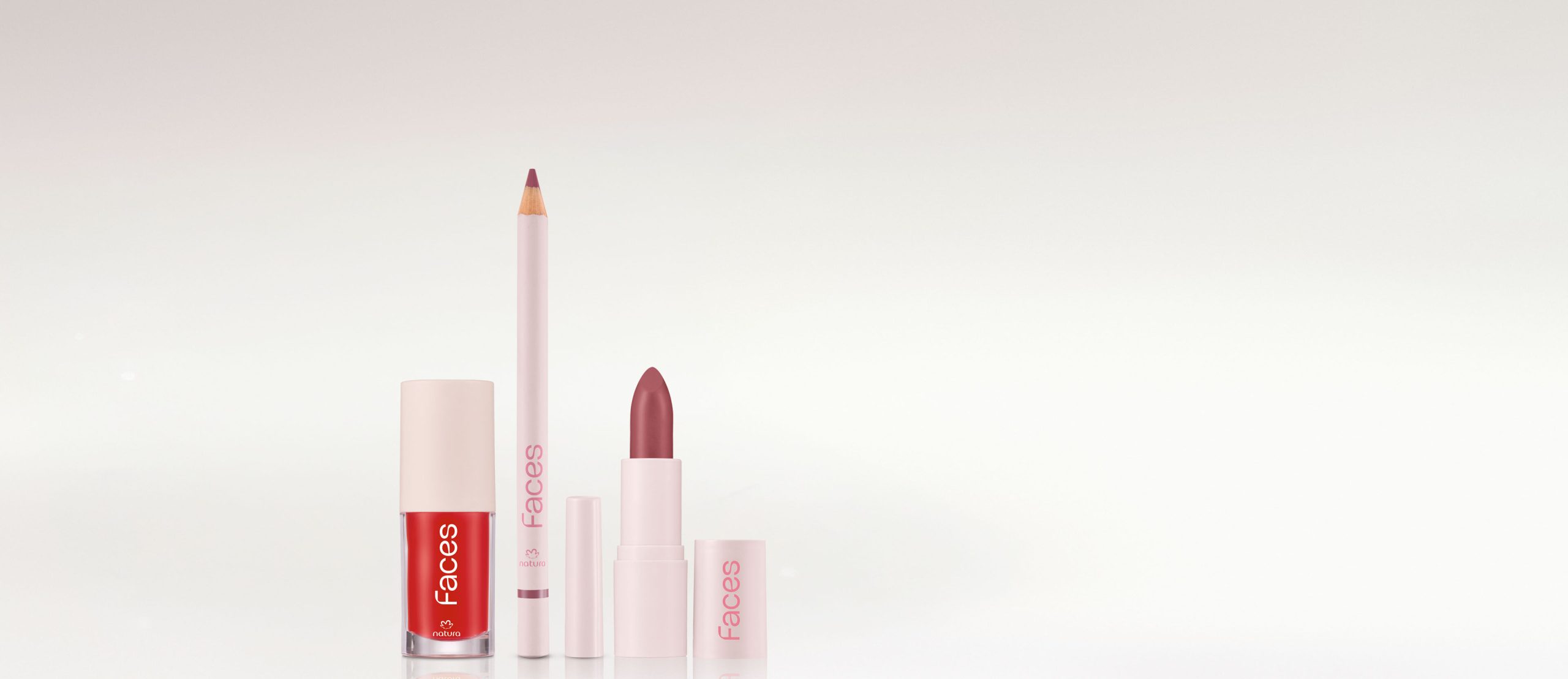 Kit Batom e Lápis Labial Cookie Nude e Gloss Red Vibe Faces (3 produtos) 1 Kit Batom e Lapis Labial Cookie Nude e Gloss Red scaled