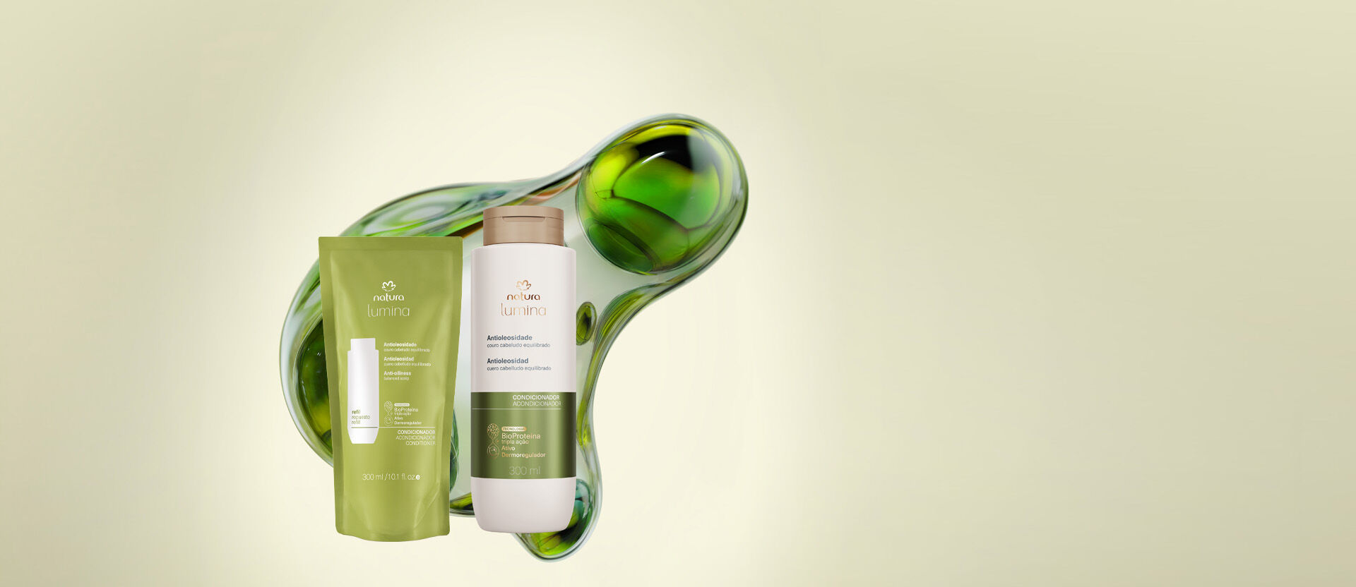Kit Condicionador Antioleosidade Natura Lumina 2 produtos