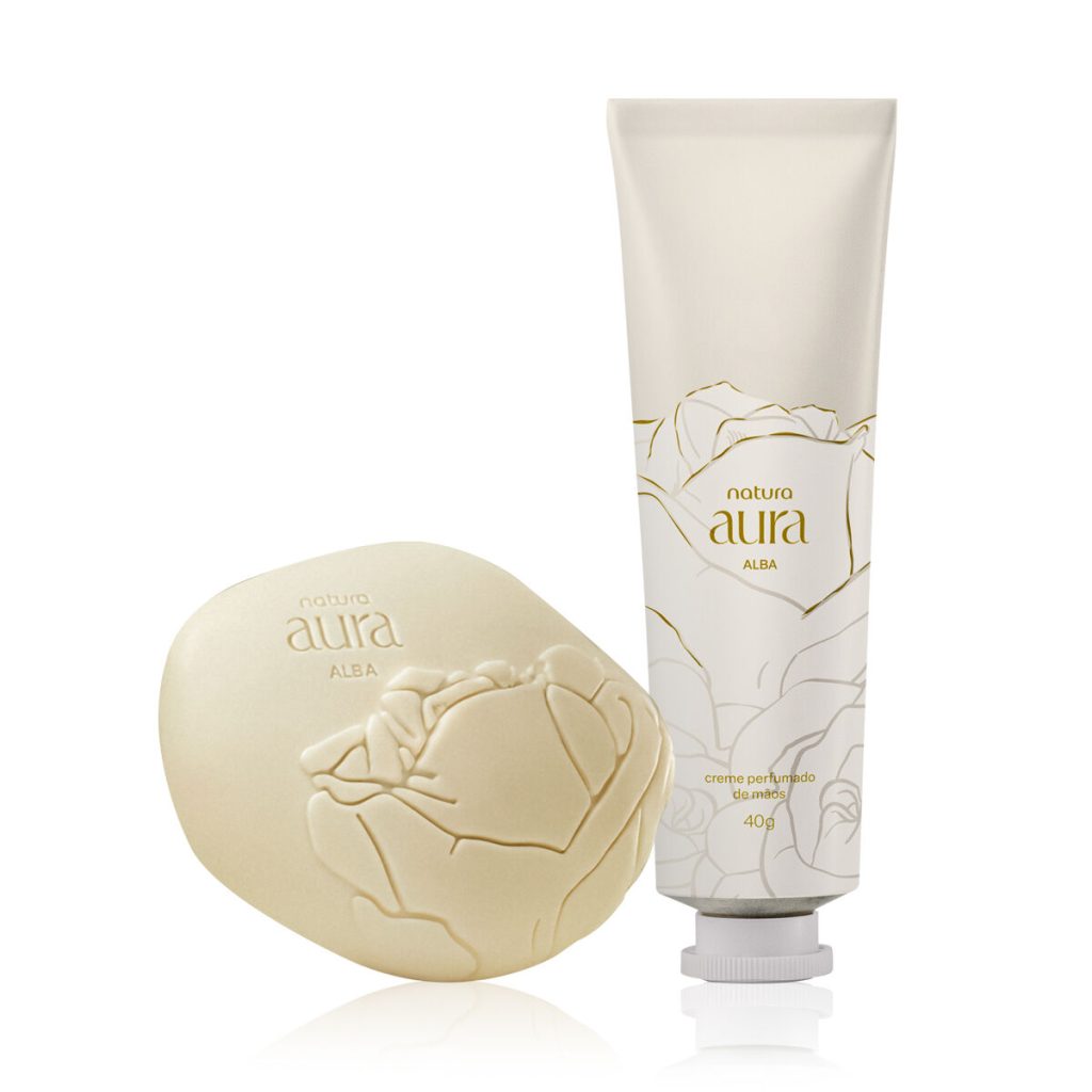 Kit Creme para as Mãos e Sabonete em Barra Natura Aura Alba (2 produtos)