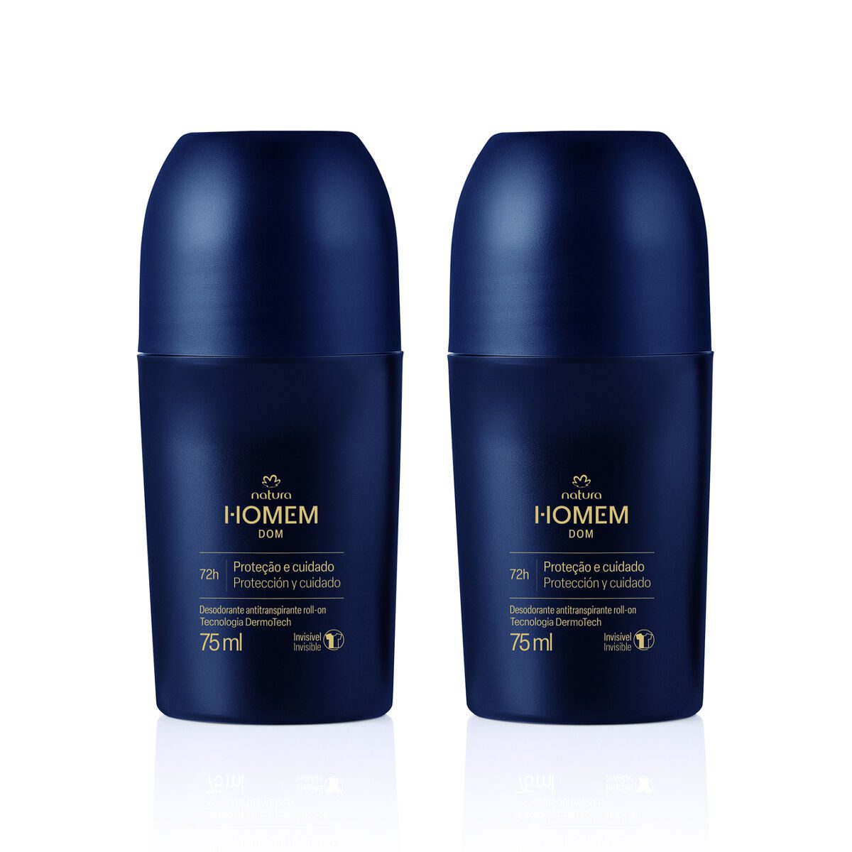 Kit Desodorante Antitranspirante Roll On Natura Homem Dom 2 unidades