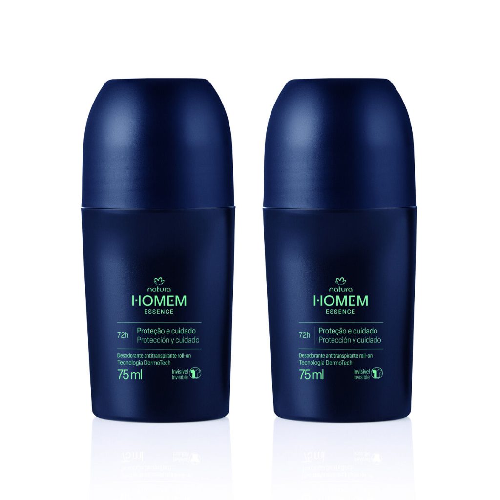 Kit Desodorante Antitranspirante Roll-On Natura Homem Essence (2 unidades)