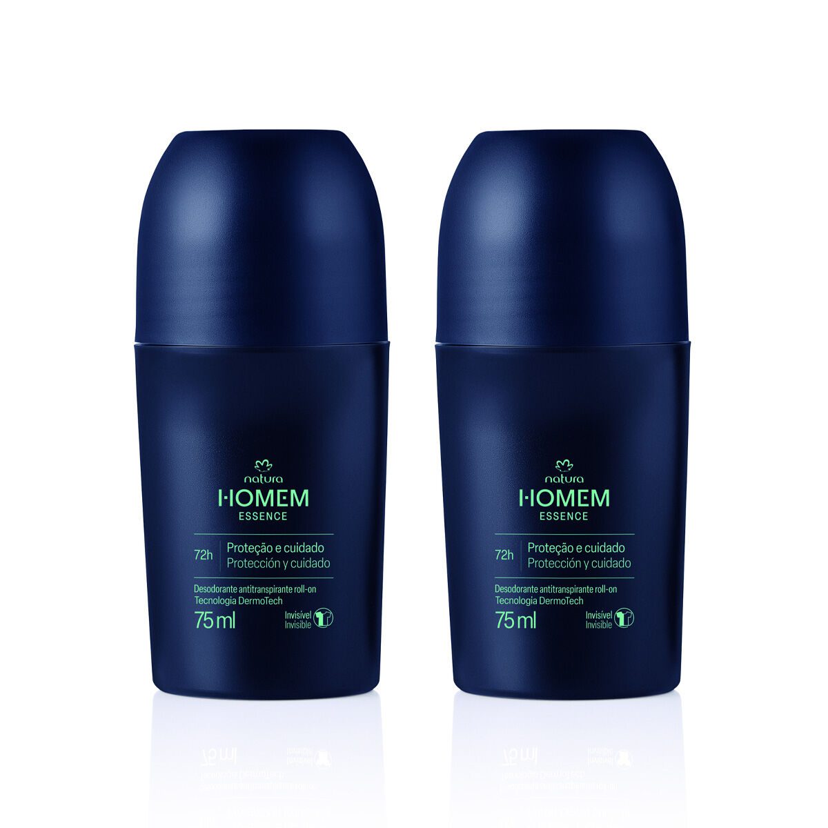 Kit Desodorante Antitranspirante Roll On Natura Homem Essence 2 unidades