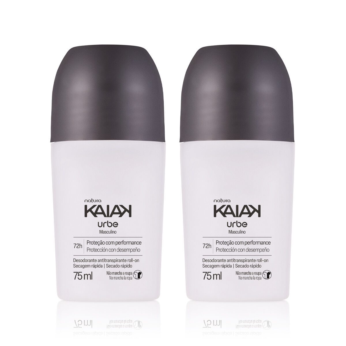 Kit Desodorante Antitranspirante Roll on Kaiak Urbe Masculino 2 unidades