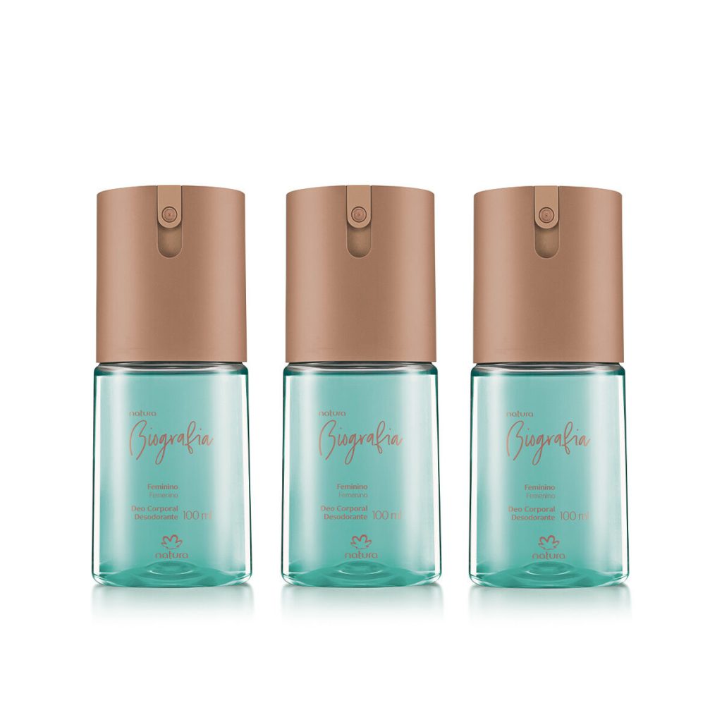 Kit Desodorante Corporal Feminino Natura Biografia (3 produtos)