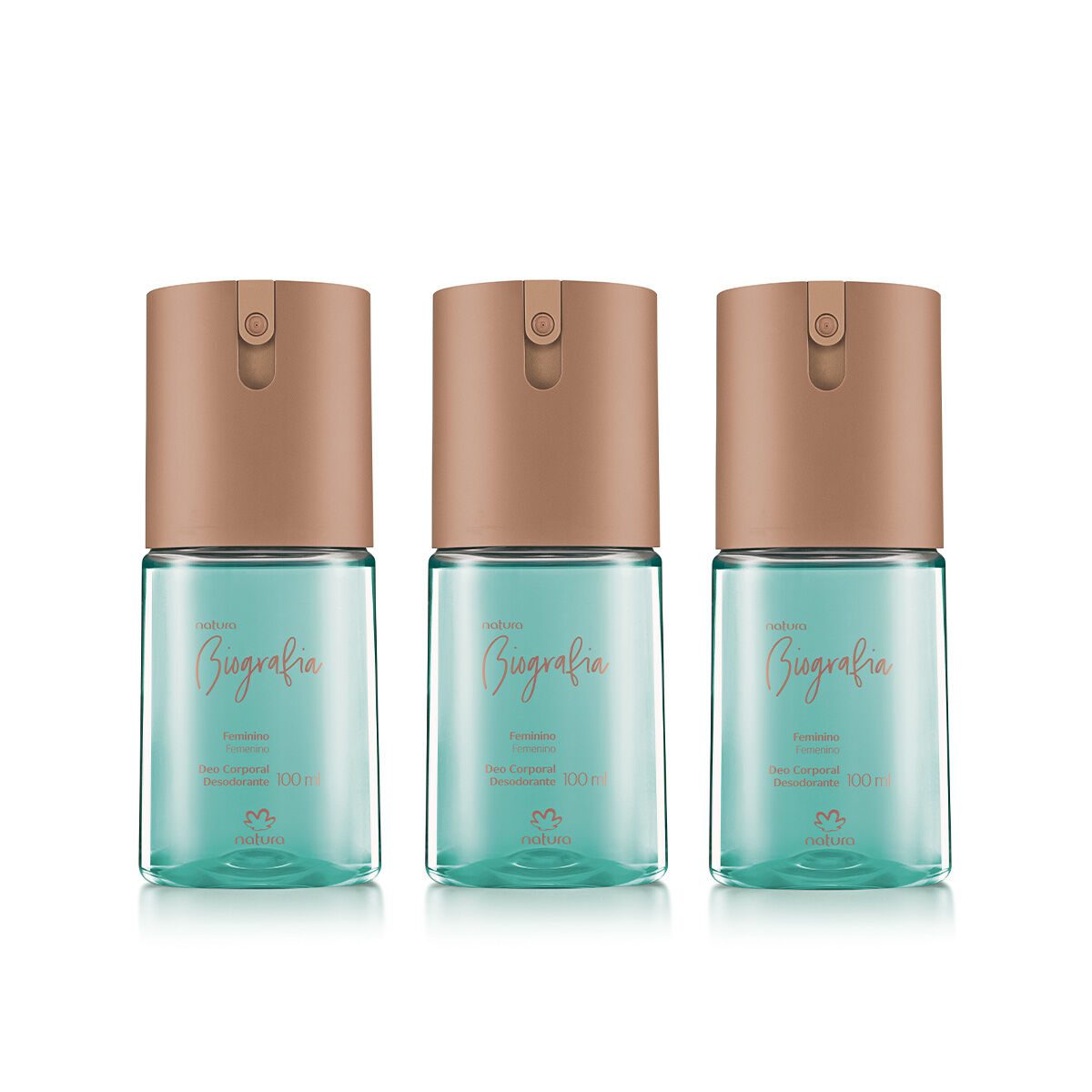 Kit Desodorante Corporal Feminino Natura Biografia 3 produtos