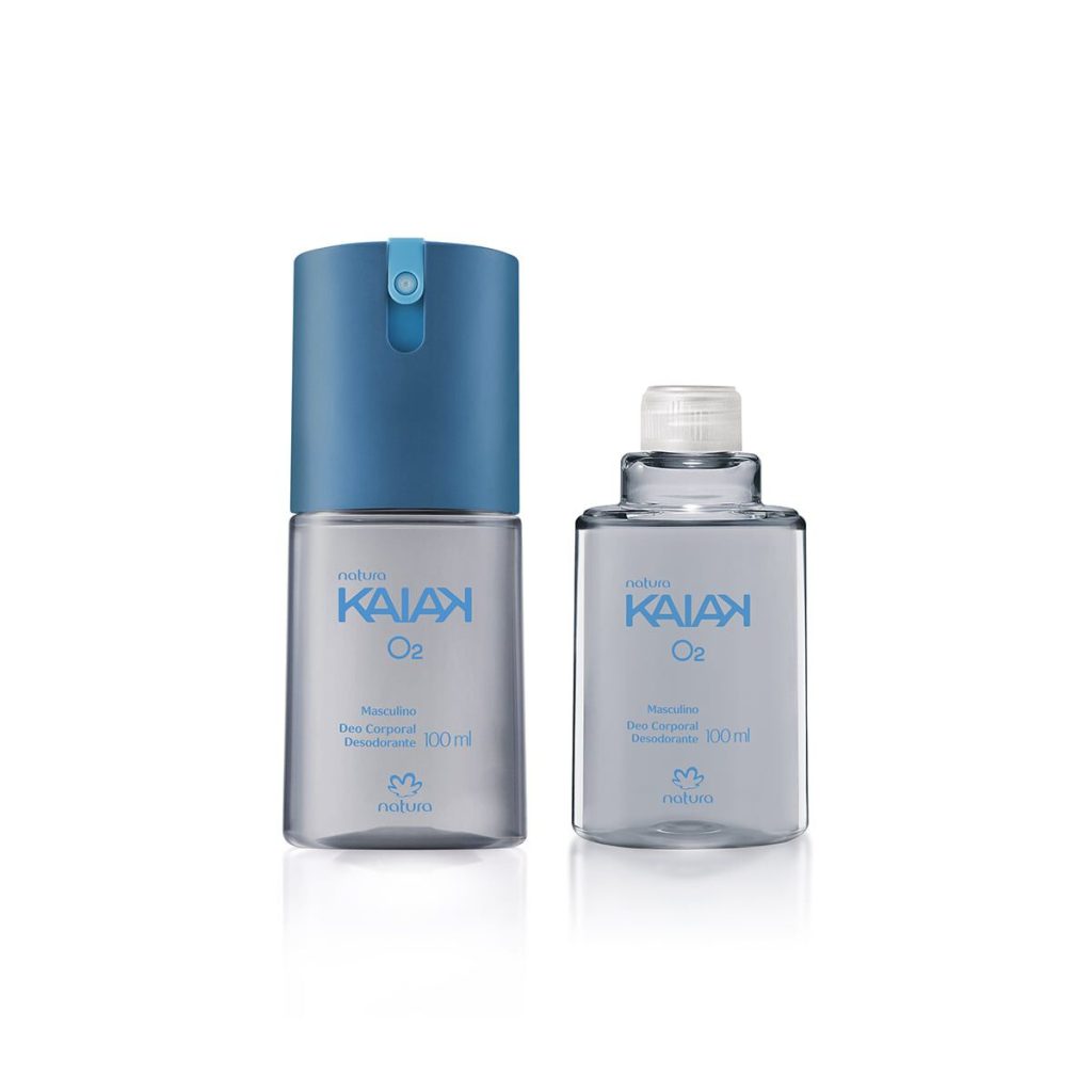 Kit Desodorante Corporal Kaiak O2 Masculino com Refil (2 produtos)