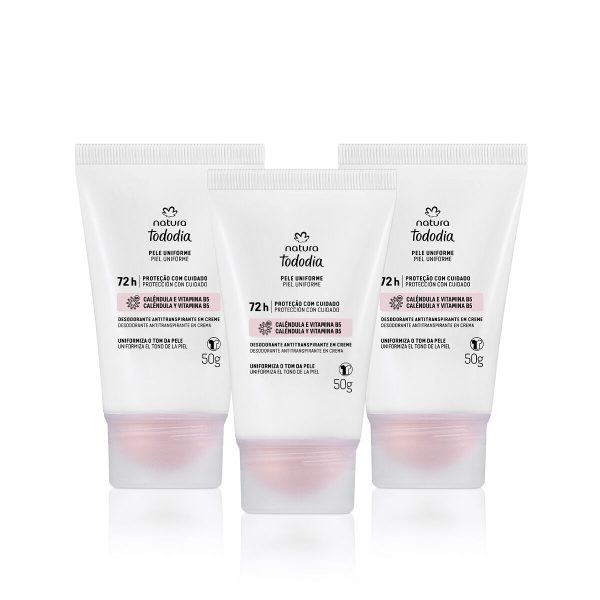 Kit Desodorante em Creme Tododia Leite de Algodão (3 produtos)