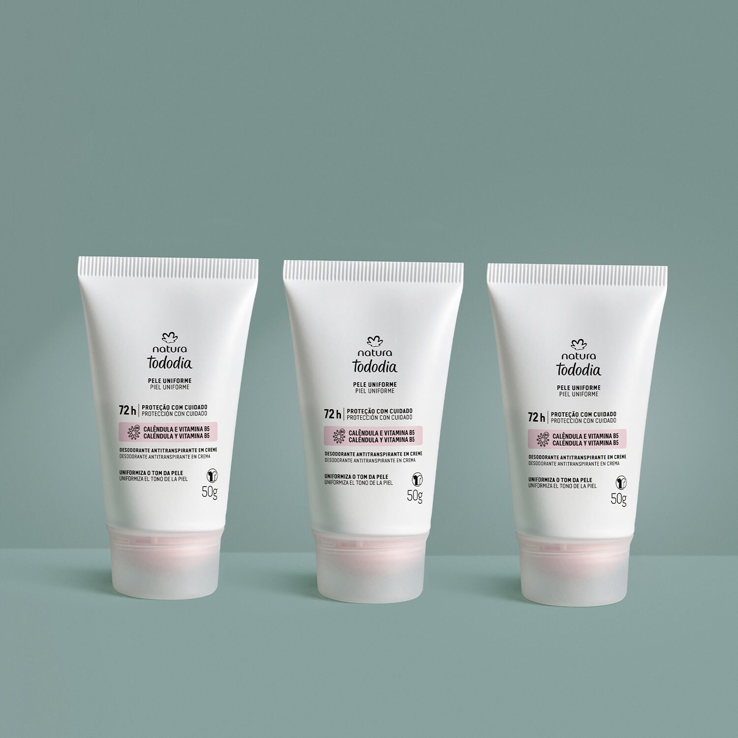Kit Desodorante em Creme Tododia Pele Uniforme 3 produtos