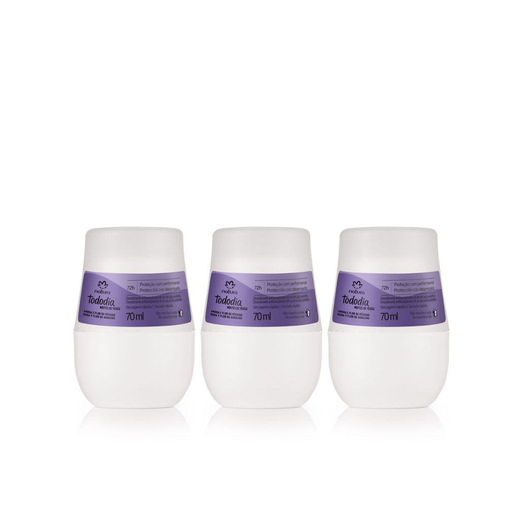 Kit Desodorantes Tododia Amora e Flor de Pêssego (3 produtos)