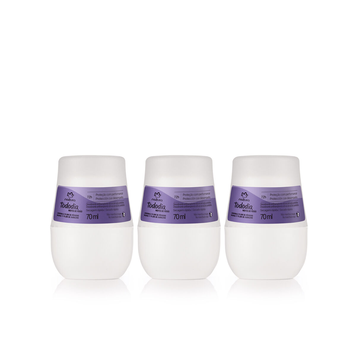 Kit Desodorantes Tododia Amora e Flor de Pêssego (3 produtos) 2 Kit Desodorantes Tododia Amora e Flor de Pessego 3 produtos