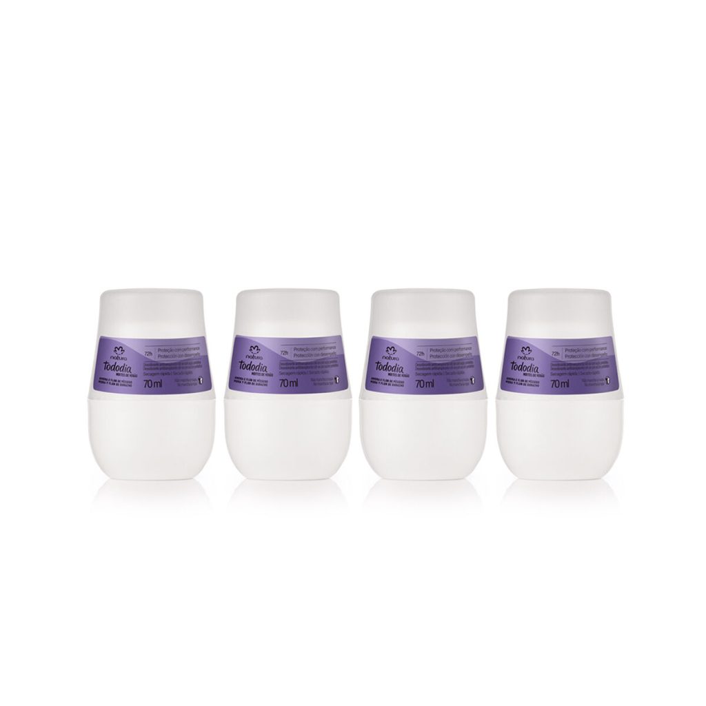 Kit Desodorantes Roll-on Tododia Amora e Flor de Pêssego (4 produtos)