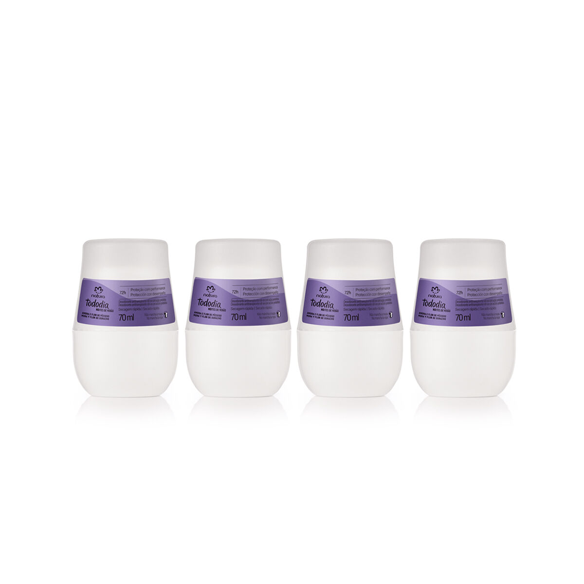 Kit Desodorantes Tododia Amora e Flor de Pessego 4 produtos