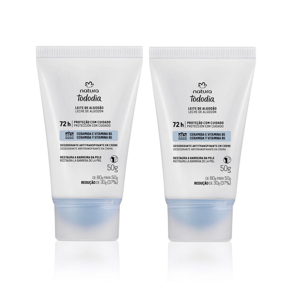 Kit Desodorantes em Creme Tododia Leite de Algodão (2 produtos)