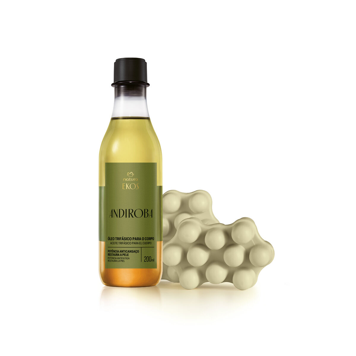 Kit Ekos Andiroba Oleo Trifasico Sabonetes Massageadores 3 produtos