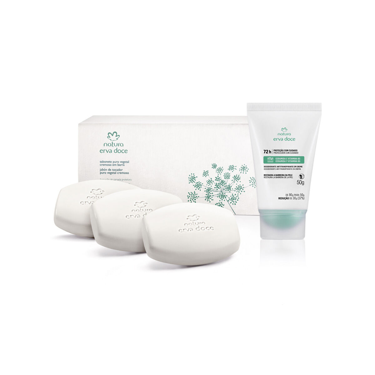 Kit Erva Doce Sabonetes Cremosos Desodorante em Creme 2
