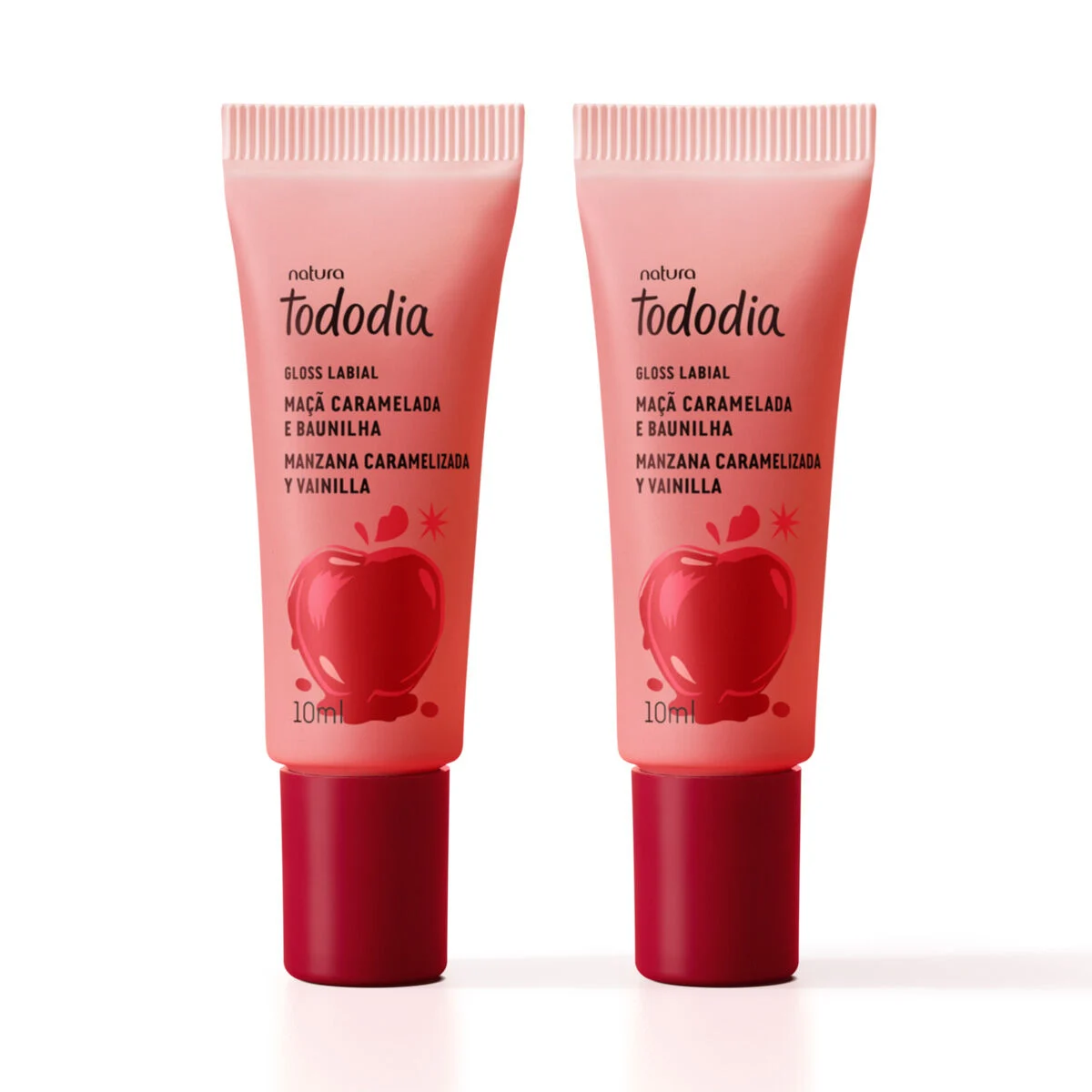 Kit Gloss Labial Tododia Maçã Caramelada e Baunilha 2 Kit Gloss Labial Tododia Maca Caramelada e Baunilha